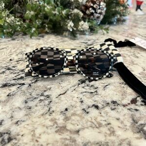 Checkered Sunglasses with Case